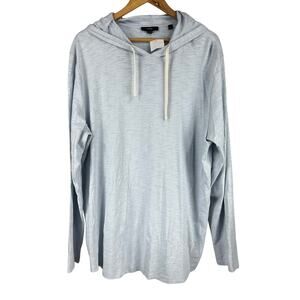 Vince Textured Cotton Hoodie Light Blue Men's Size XXL New With Tags Condition